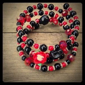 Skull candy handcrafted memory bracelet